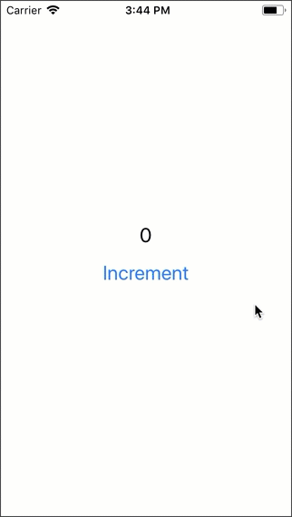 Animated Gif showing the value being incremented