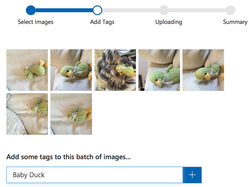 Uploading images with a tag
